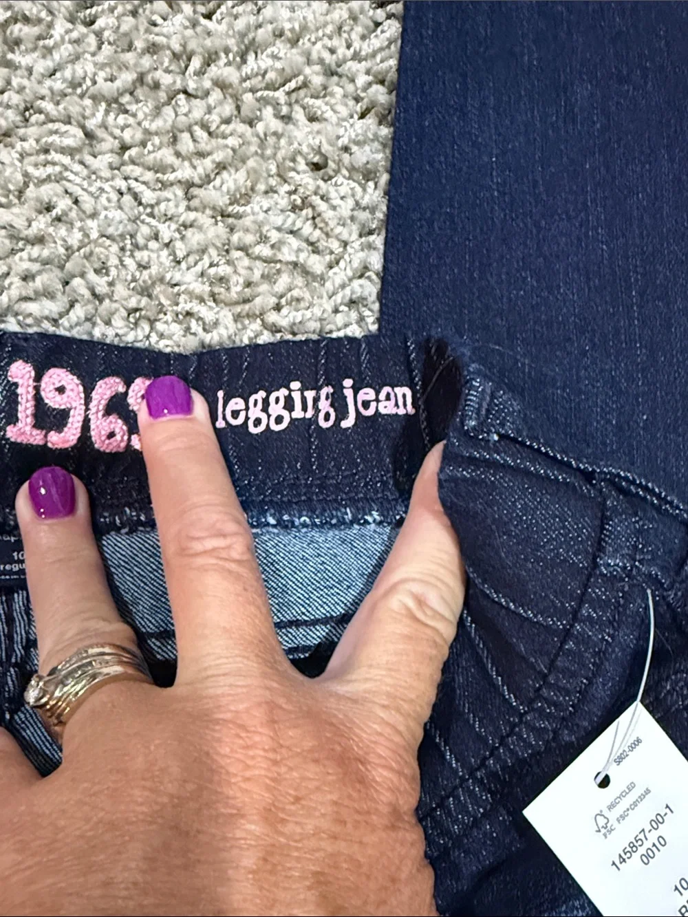 GAP Kids Dark Blue Legging  Jeans with Elastic Waist (10) NEW